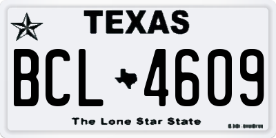 TX license plate BCL4609