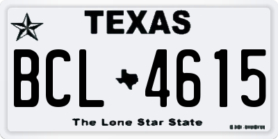 TX license plate BCL4615