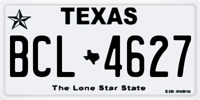 TX license plate BCL4627