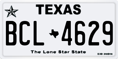 TX license plate BCL4629