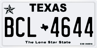 TX license plate BCL4644