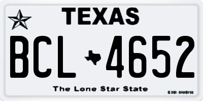TX license plate BCL4652