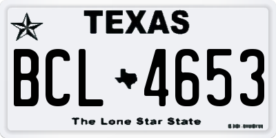 TX license plate BCL4653