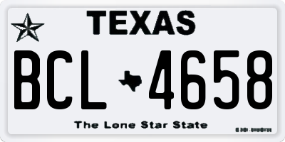 TX license plate BCL4658
