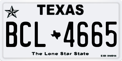 TX license plate BCL4665