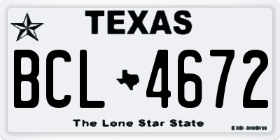 TX license plate BCL4672
