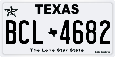 TX license plate BCL4682