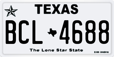 TX license plate BCL4688