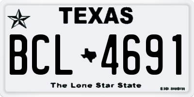 TX license plate BCL4691
