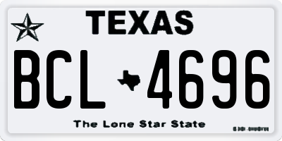 TX license plate BCL4696