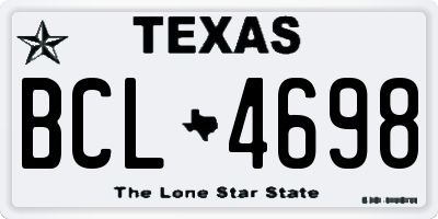 TX license plate BCL4698