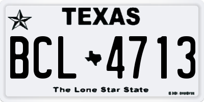 TX license plate BCL4713