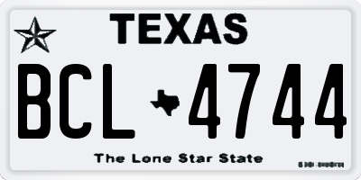 TX license plate BCL4744