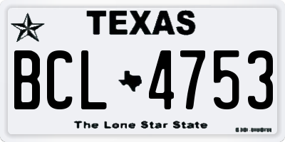 TX license plate BCL4753
