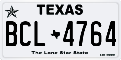 TX license plate BCL4764