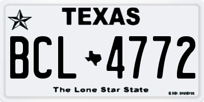 TX license plate BCL4772