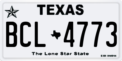 TX license plate BCL4773