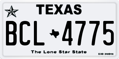 TX license plate BCL4775