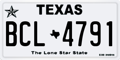 TX license plate BCL4791