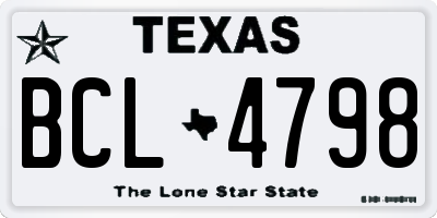 TX license plate BCL4798