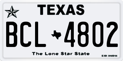 TX license plate BCL4802