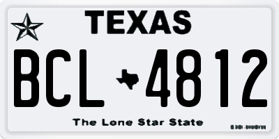 TX license plate BCL4812