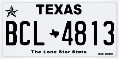 TX license plate BCL4813