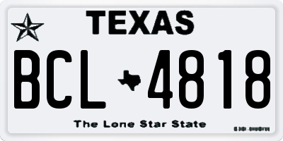TX license plate BCL4818