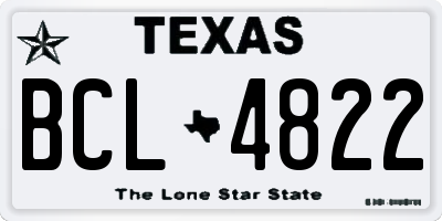 TX license plate BCL4822