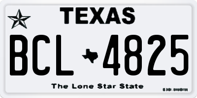 TX license plate BCL4825