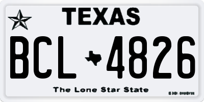 TX license plate BCL4826