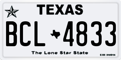 TX license plate BCL4833