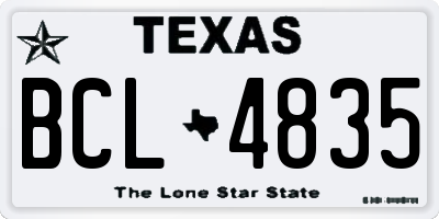TX license plate BCL4835