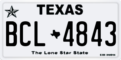 TX license plate BCL4843