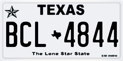 TX license plate BCL4844