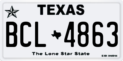 TX license plate BCL4863