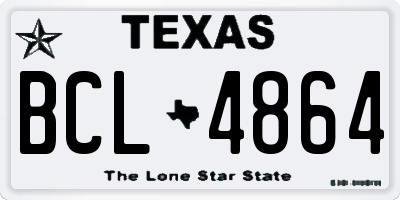 TX license plate BCL4864