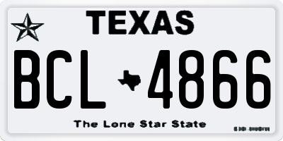 TX license plate BCL4866