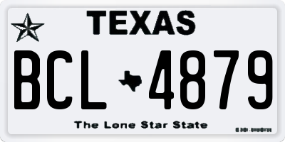 TX license plate BCL4879