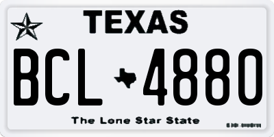 TX license plate BCL4880