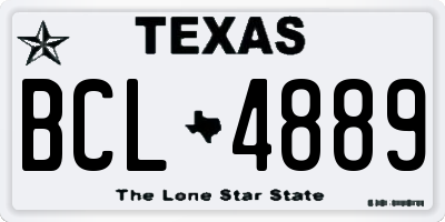 TX license plate BCL4889