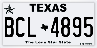 TX license plate BCL4895