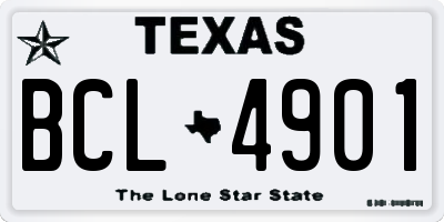 TX license plate BCL4901