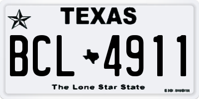 TX license plate BCL4911