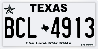 TX license plate BCL4913