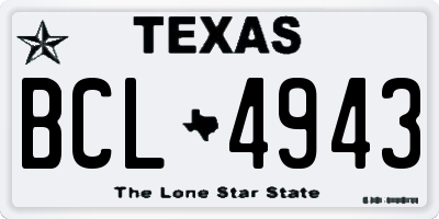 TX license plate BCL4943