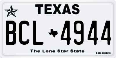 TX license plate BCL4944