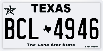 TX license plate BCL4946