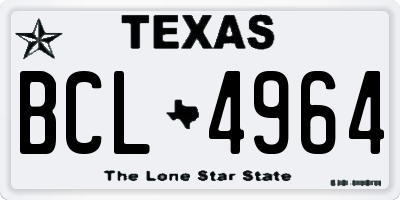 TX license plate BCL4964