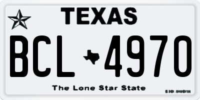 TX license plate BCL4970